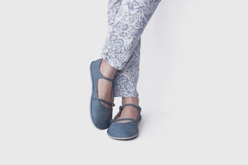 Image of Margot strappy flats in Light Blue - 39 EU - Ready to Ship