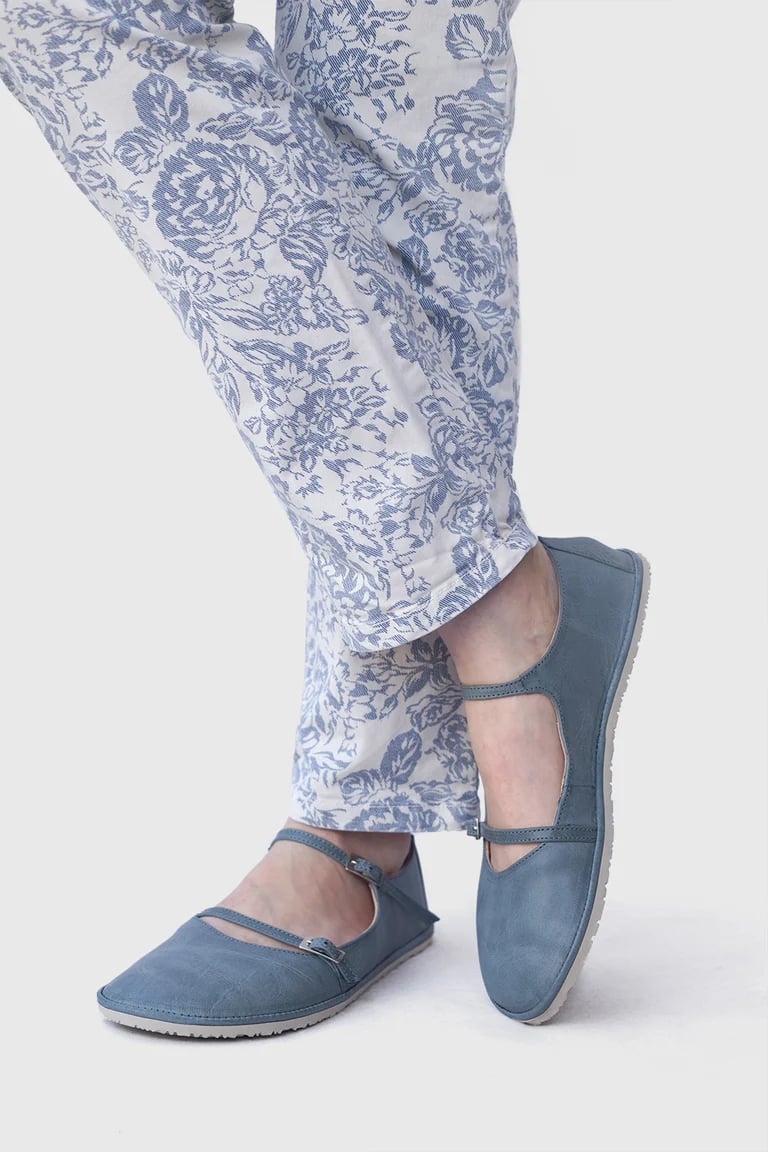 Image of Margot strappy flats in Light Blue - 39 EU - Ready to Ship