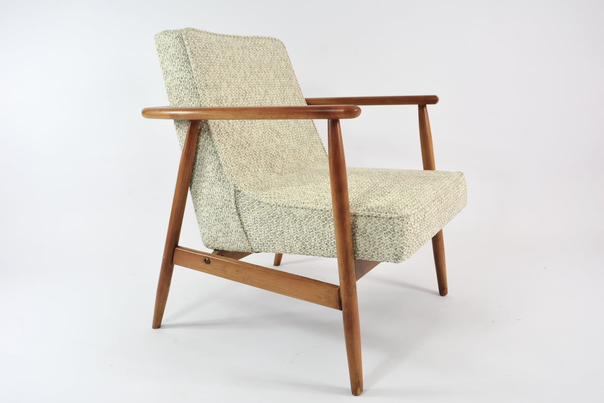 Image of Fauteuil Z chiné beige et vert