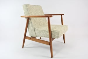 Image of Fauteuil Z chiné beige et vert