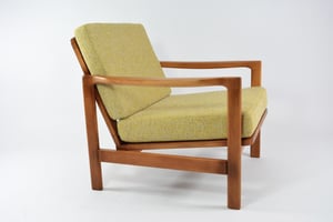 Image of Fauteuil BZ jaune chiné