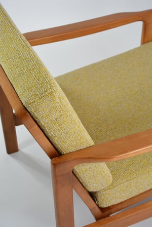 Image of Fauteuil BZ jaune chiné