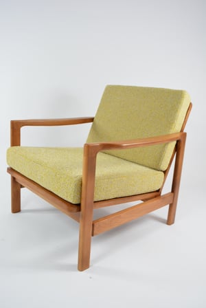 Image of Fauteuil BZ jaune chiné