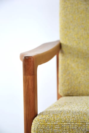 Image of Fauteuil BZ jaune chiné