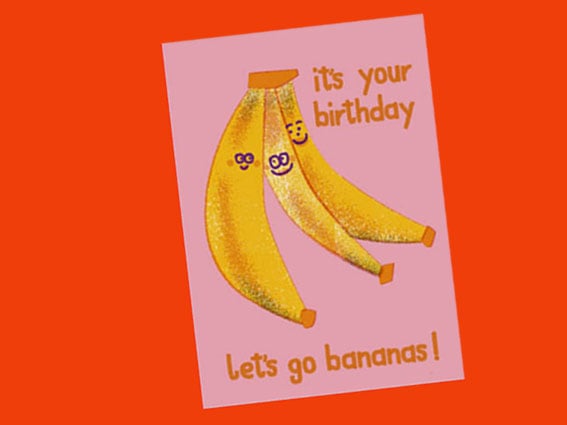Image of POSTKARTE It's your Birthday - Let's go Bananas!