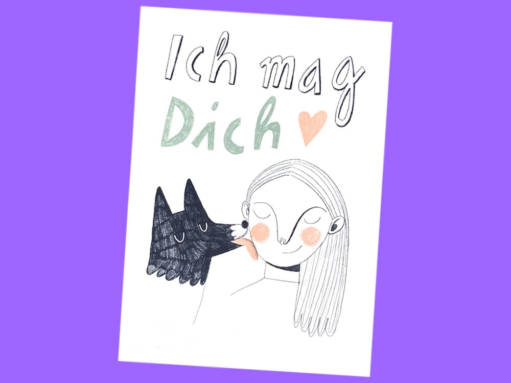 Image of POSTKARTE Ich mag Dich