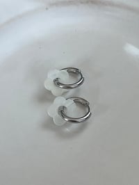 Image 1 of Stainless Steel Resin Flower Huggies