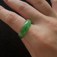 Image 5 of Premium Green And Black Jade Ring Band 