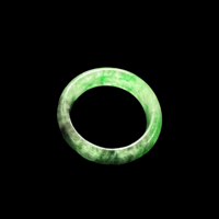 Image 3 of Premium Green And Black Jade Ring Band 
