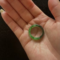 Image 6 of Premium Green And Black Jade Ring Band 
