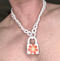 Image 5 of Large Flower Power Padlock Chokers