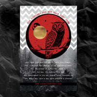 Image 1 of SCRATCH-OFF FORTUNE CARD: "THE OWLS"