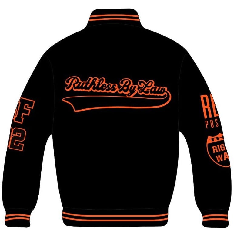 Image of RBL Posse Varsity Jacket (Black/Orange)