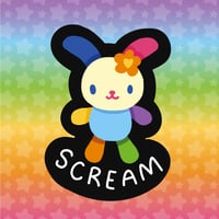 Image 2 of Scream Kawaii Bunny Sticker