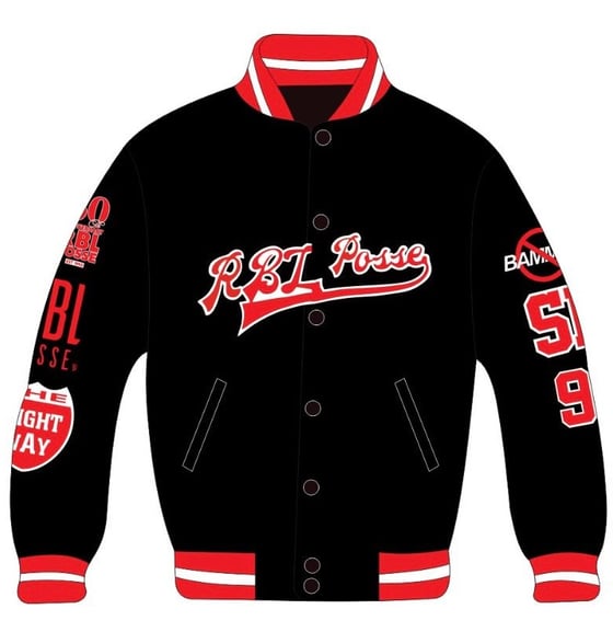 Image of RBL Posse Varsity Jackets (Black/Red)