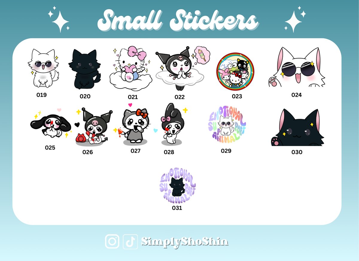 Image of Small sticker cats cute kawaii