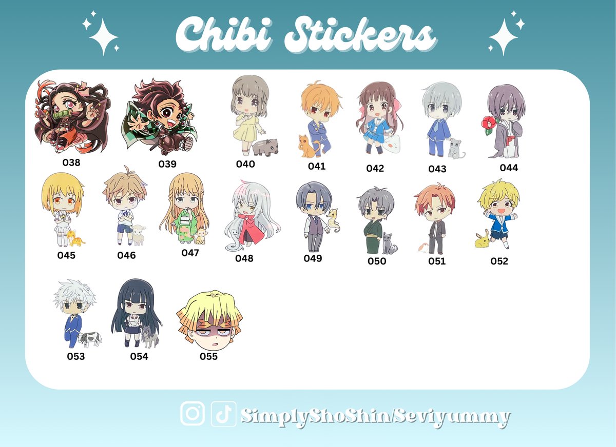 Image of Chibi stickers 