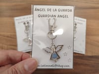 Image 1 of Silver Outline Guardian Angel / Angel de la Guarda