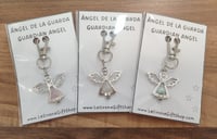 Image 2 of Silver Outline Guardian Angel / Angel de la Guarda