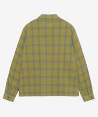 Image 2 of STUSSY_TWISTED YARN PLAID ZIP SHIRT :::GREEN:::