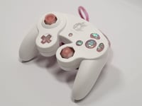 Image 3 of Modded Smash 4 White w/ Paracord and Pink Flake Resin