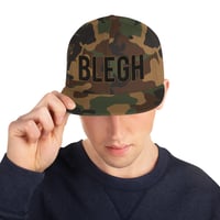 Image 8 of BLEGH SNAPBACK HAT - CAMO EDITION