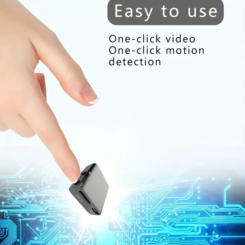 Mini home Surveillance Camera - Built-in Battery, Night Vision, Motion Detection, No WiFi, No App