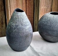 Image 2 of Raw Ceramic Vase - Black