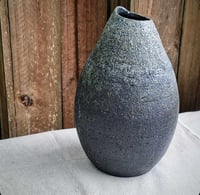 Image 1 of Raw Ceramic Vase - Black