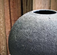 Image 2 of Raw Ceramic Moon Vase - Black