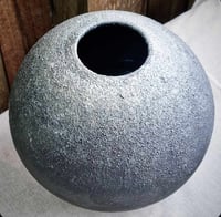 Image 3 of Raw Ceramic Moon Vase - Black