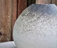 Image 2 of Raw Ceramic Moon Vase - White
