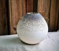 Image 1 of Raw Ceramic Moon Vase - White