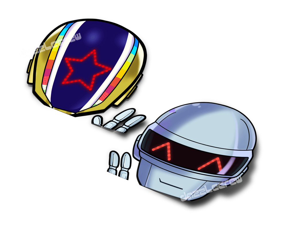 Image of Daft Punk Peeker Stickers