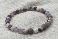 Image 1 of Flower Amethyst Crystal Gemstone Bracelet