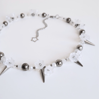 Image 2 of frosted flowers necklace