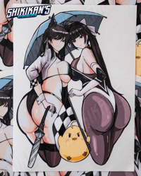 Image 1 of Atago & Takao Race Queen 6" Vinyl Sticker **LOW STOCK**