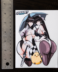 Image 2 of Atago & Takao Race Queen 6" Vinyl Sticker **LOW STOCK**