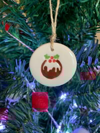 Image 2 of Christmas Pudding tags.  Set of 2.