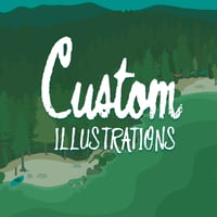 Image 1 of Custom Favorite Places Illustration