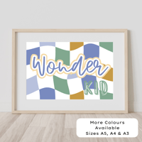 Image 1 of Wonder Kid Wavy Checkerboard Print