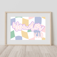 Image 4 of Wonder Kid Wavy Checkerboard Print