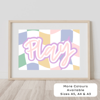 Image 1 of Play Wavy Checkerboard Print