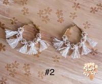Image 4 of MTO  Macrame Fringe Earrings