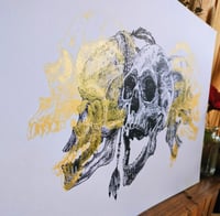 Image 2 of - Gold skull -