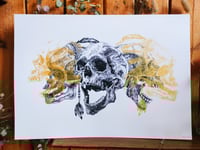 Image 1 of - Gold skull -