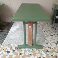 Image 4 of Table bistrot bois et vert olive 