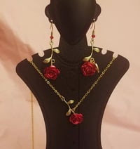 Image 3 of Stemmed Rose Earrings