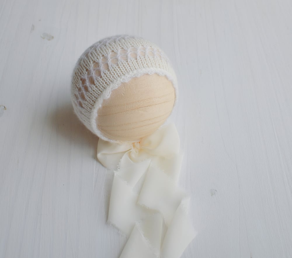 Image of Cream Airy Bonnet