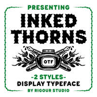 Image 1 of Inked Thorns Font